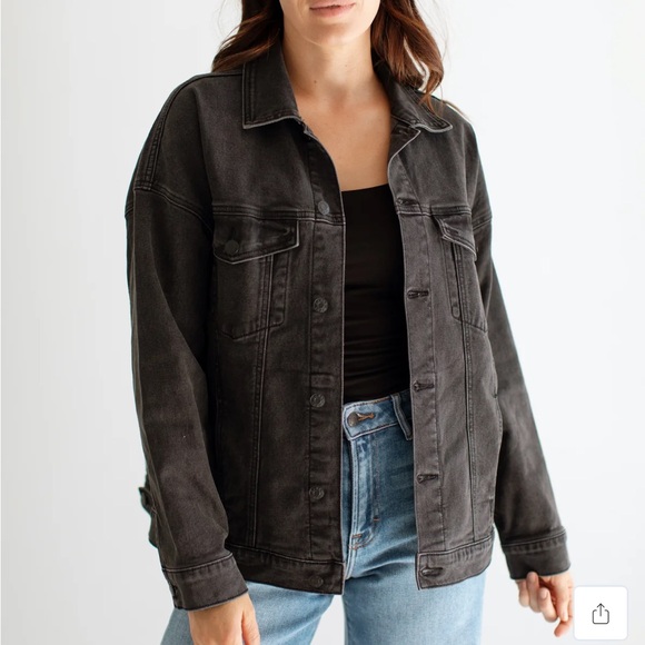 Carly Jean Los Angeles Charcoal Hunter Jacket - Picture 2 of 6